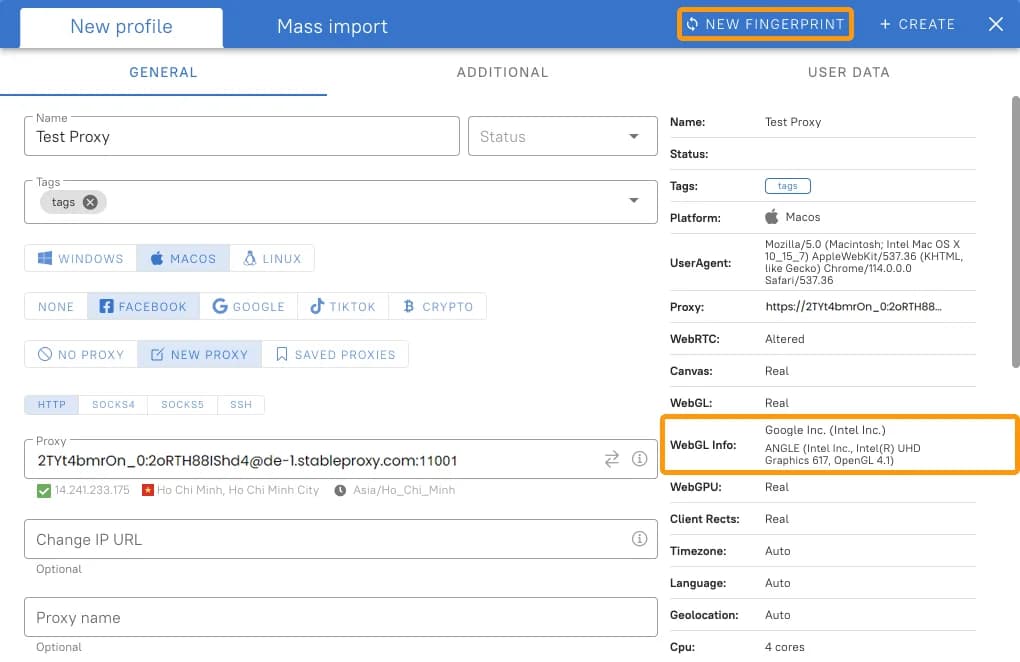 Configuring proxy settings in Dolphin Anty