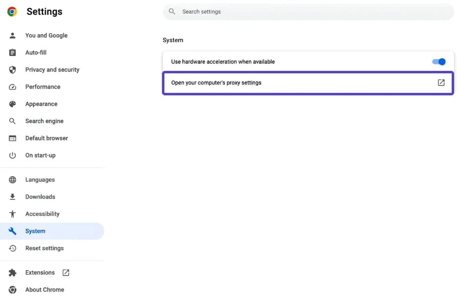 "How to configure proxy servers in Google Chrome"