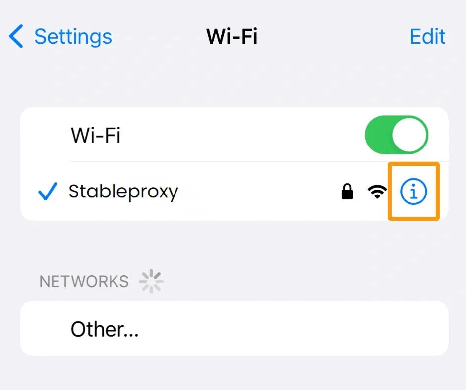 Setting up a proxy server on an iPhone or iPad
