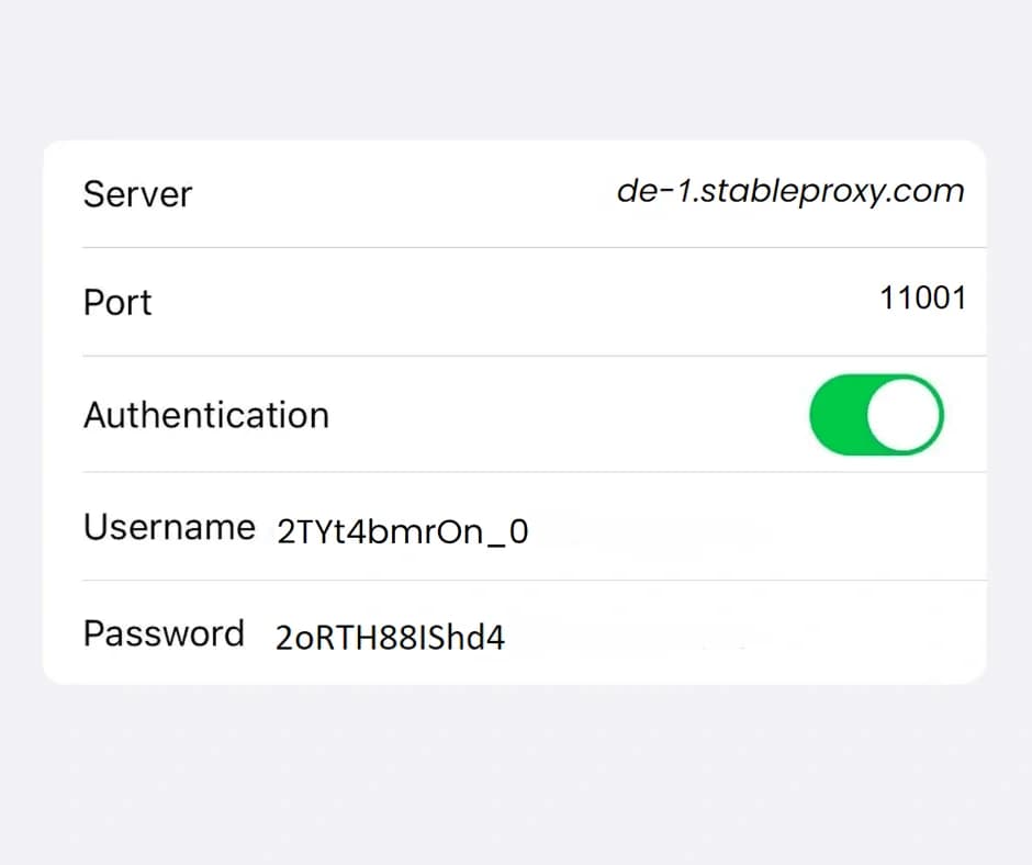 Setting up a proxy server on an iPhone or iPad