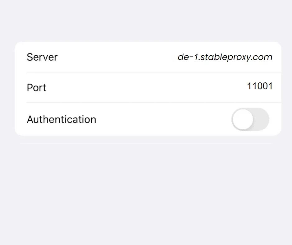 Setting up a proxy server on an iPhone or iPad