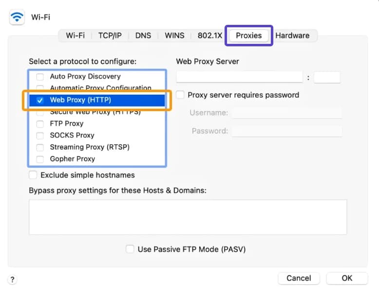 Как настроить прокси-сервер на устройствах с macOS