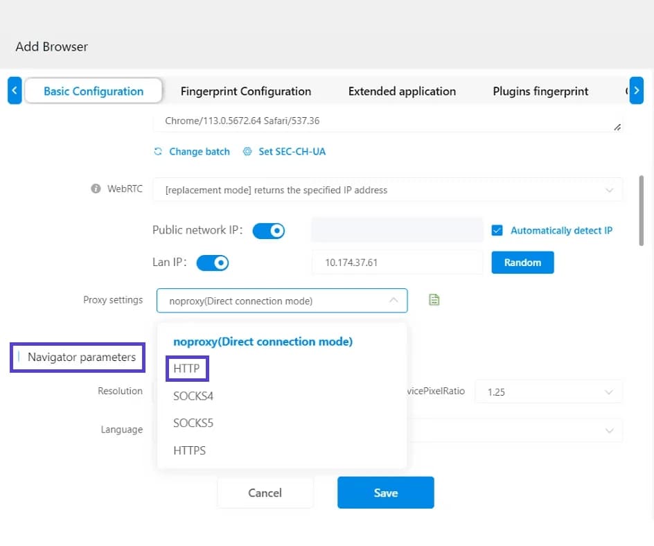 Setting up proxy servers for MuLogin