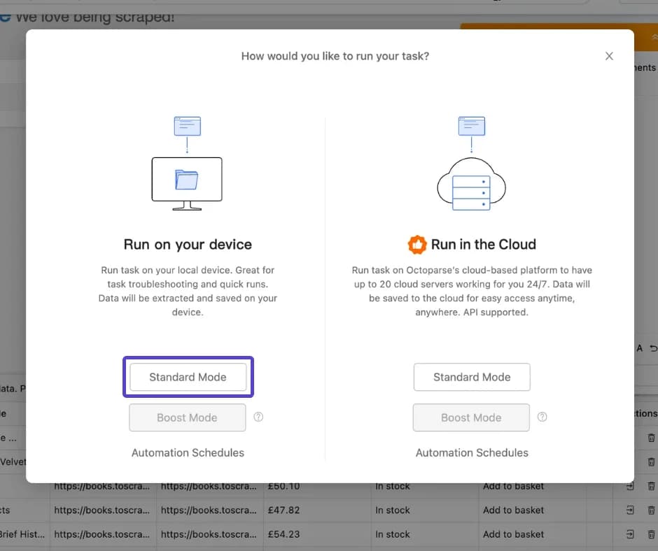 Configuring proxy servers with Octoparse