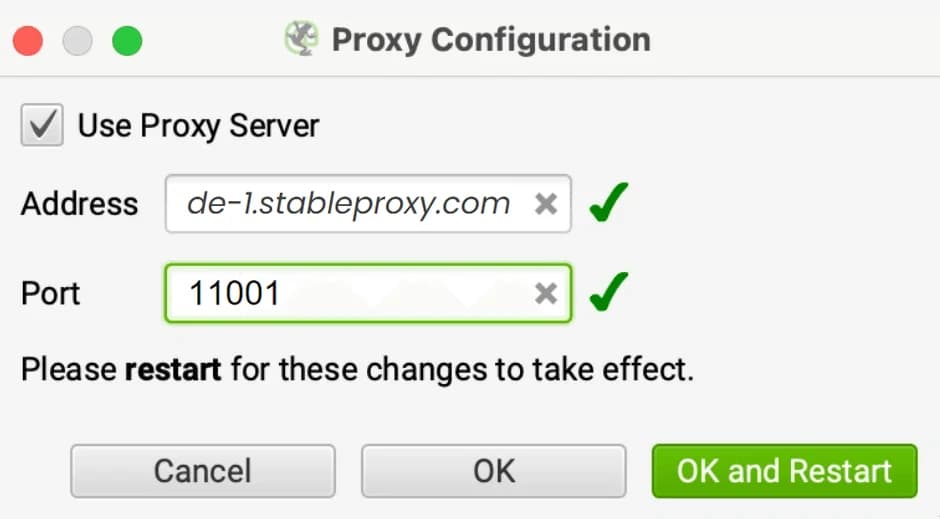 How to integrate Screaming Frog with Stableproxy