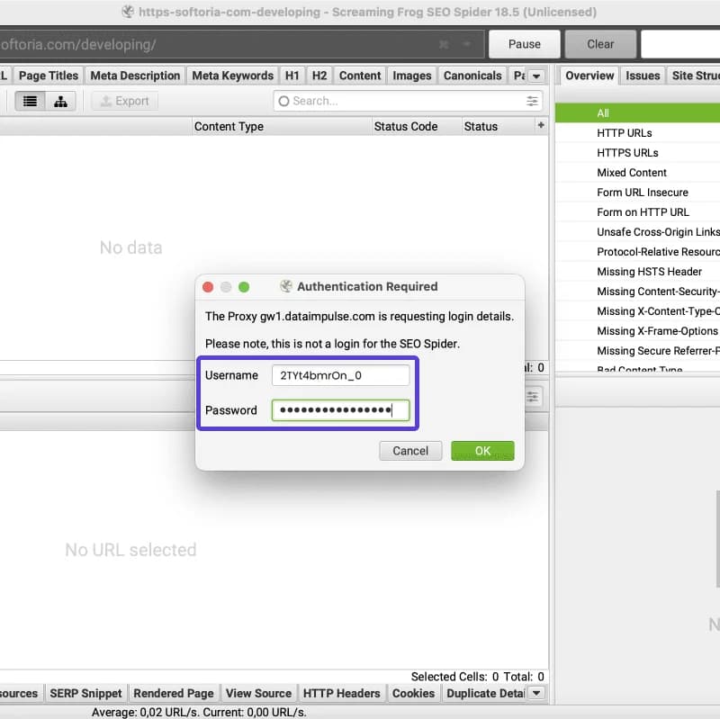 How to integrate Screaming Frog with Stableproxy