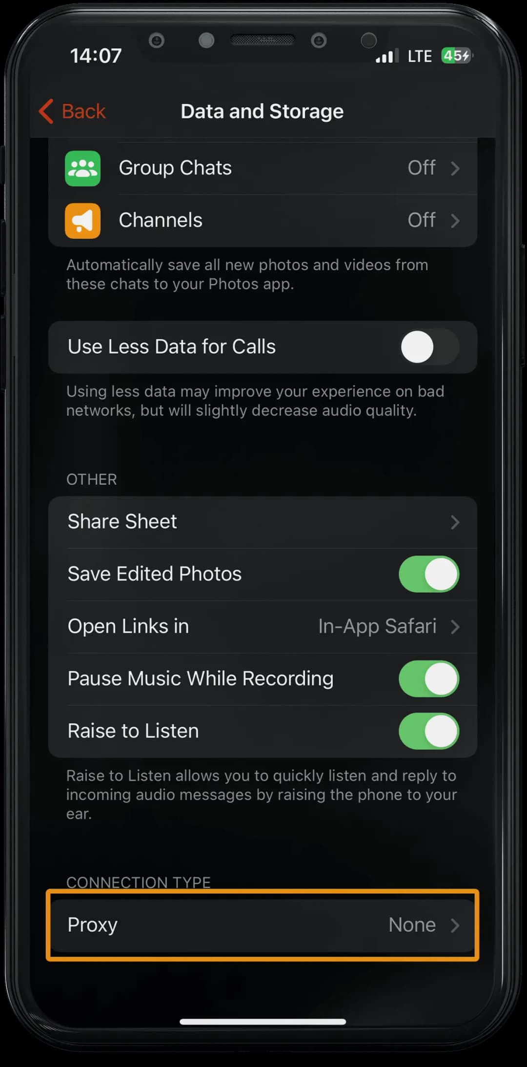 Как включить прокси в Telegram