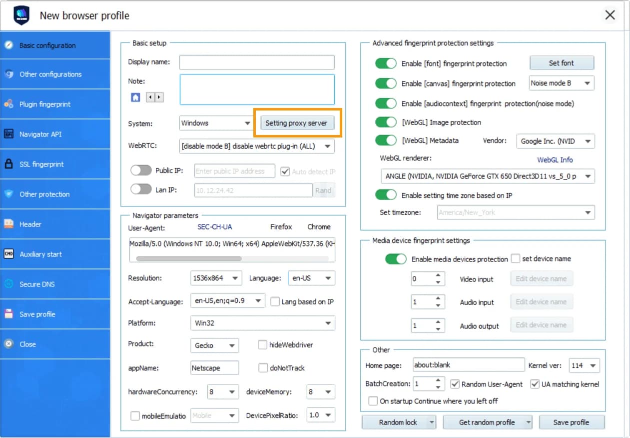 Интеграция прокси Stableproxy с VMLogin