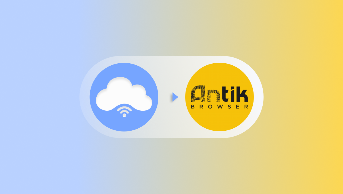 Setting up a proxy server in Antik Browser