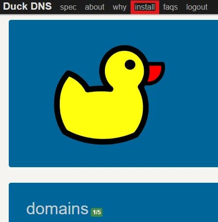 Authorisation with Duck DNS