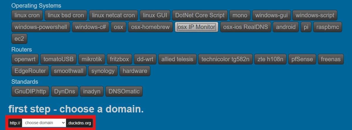 Authorisation with Duck DNS